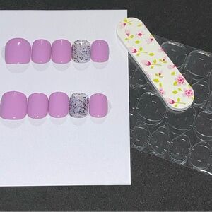 🍂 10 Press-on Nails ~ Lavish & Purple Mystery ~ Size Large